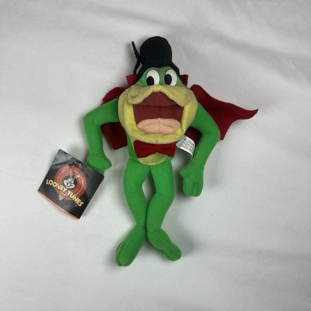 Vintage Looney Tunes Plush Michigan Frog Tophat Original Tags Collectible 9" NWT